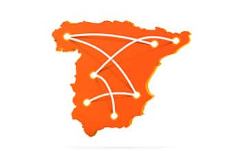 Presença nos principais aeroportos de Espanha